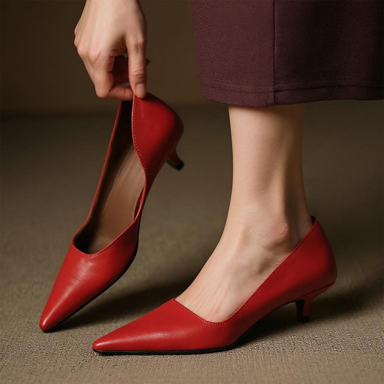 Chérie Genuine Leather Heels