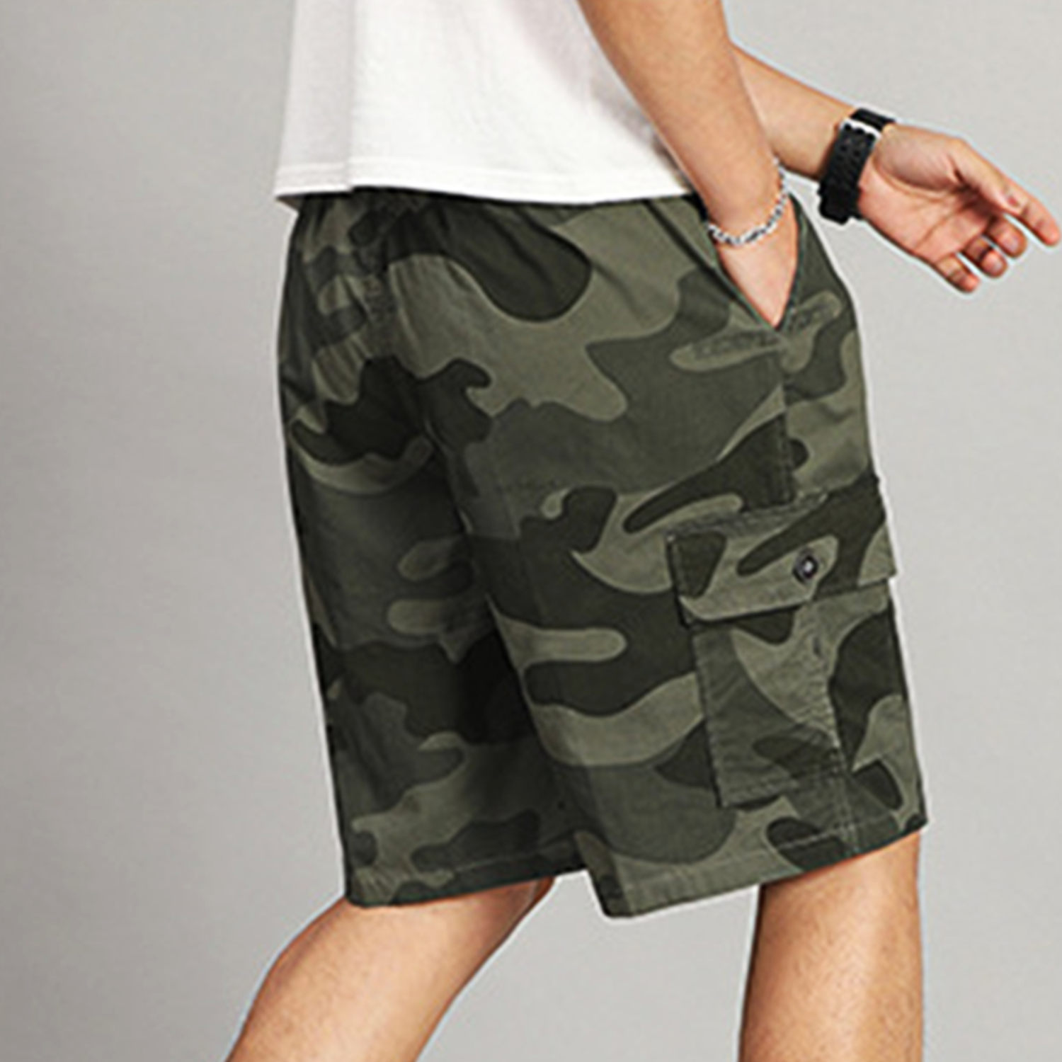 Camo Cotton Shorts