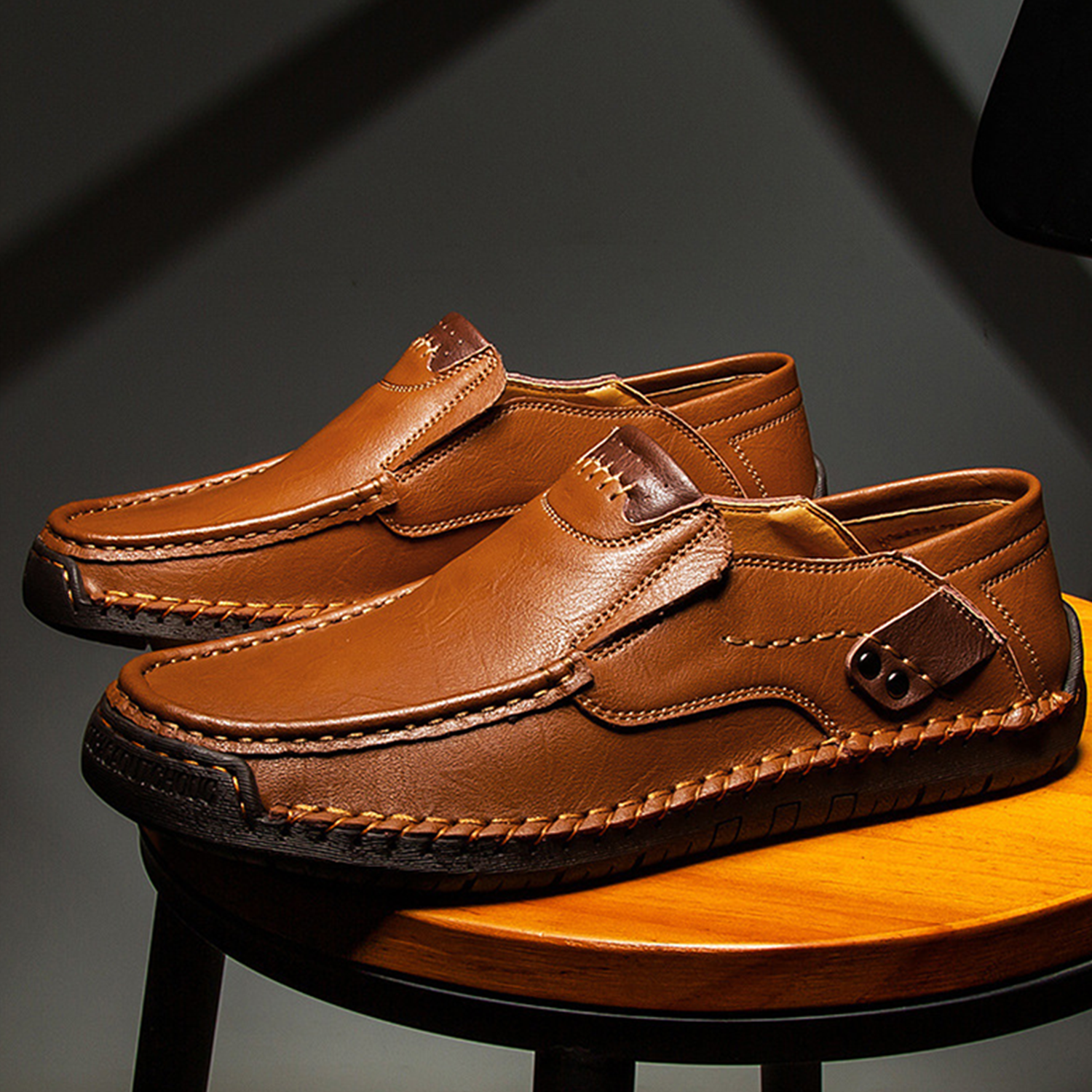 Tanner Leather Slip-ons