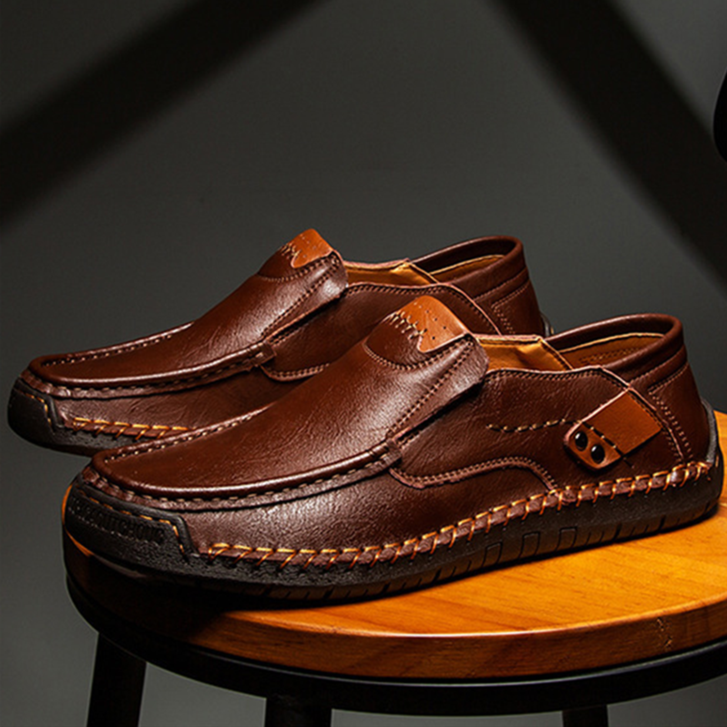 Tanner Leather Slip-ons