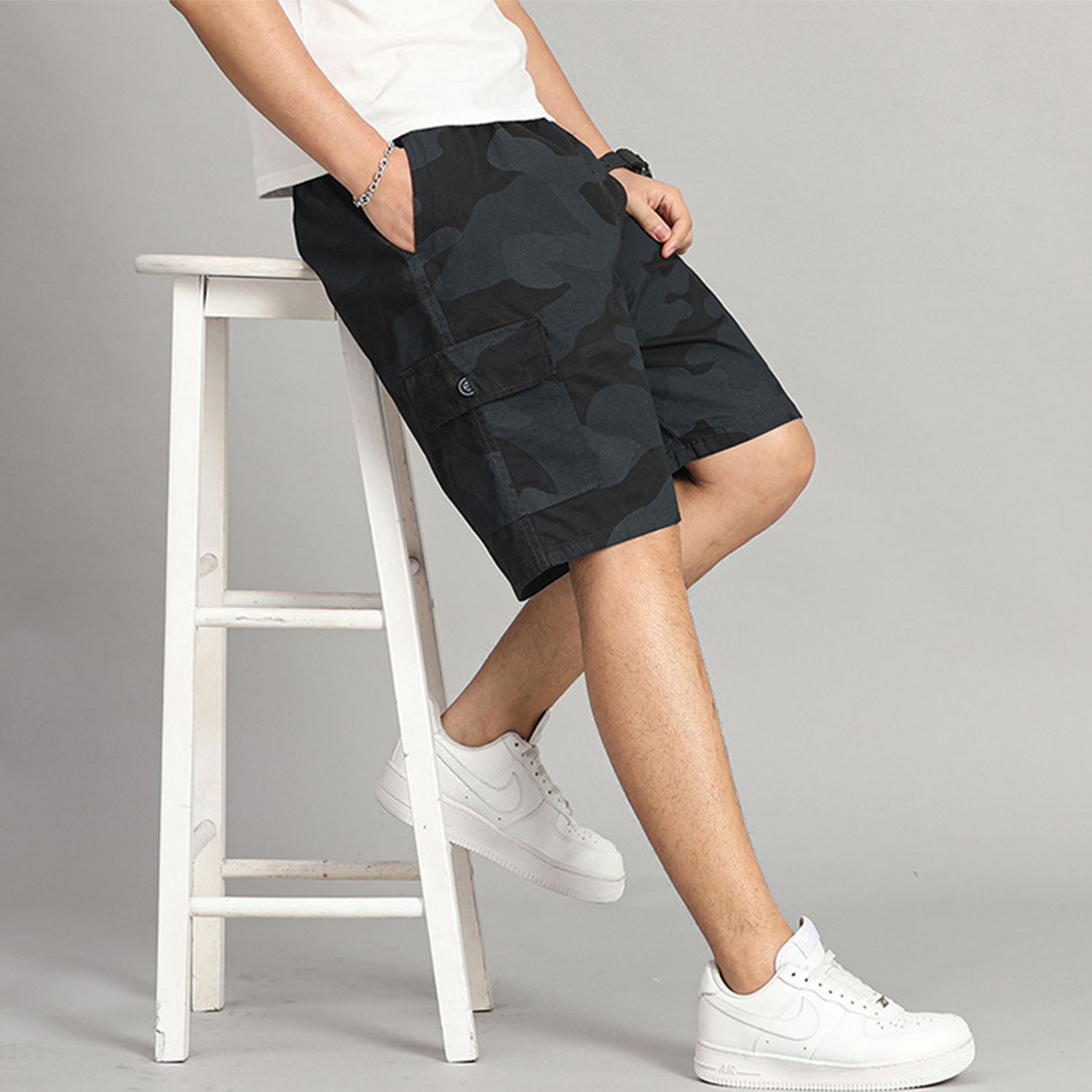 Camo Cotton Shorts