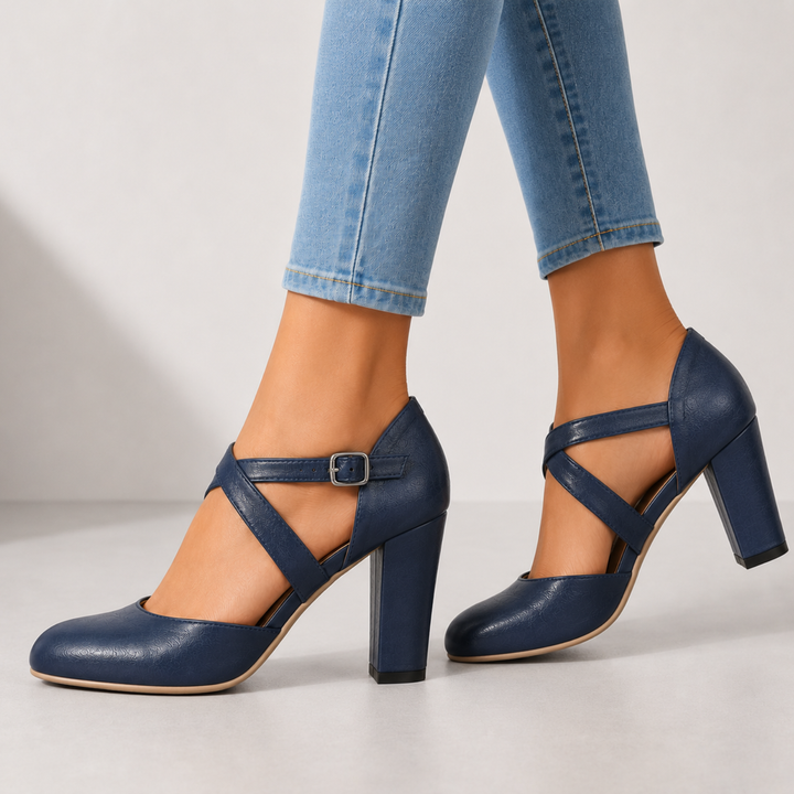 The Verona Buckle Heels