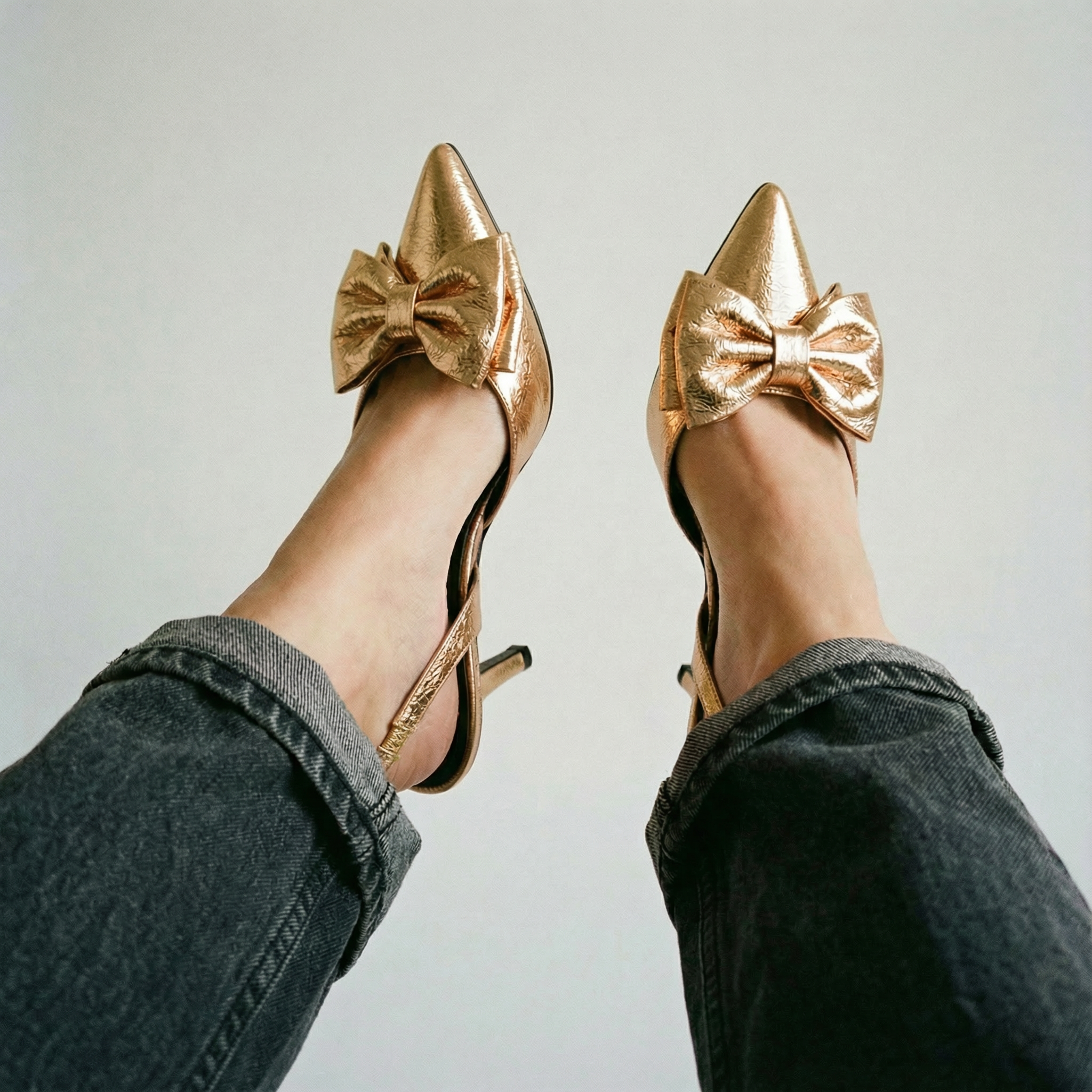 The Tessa Bow-Tie Slingback Heels