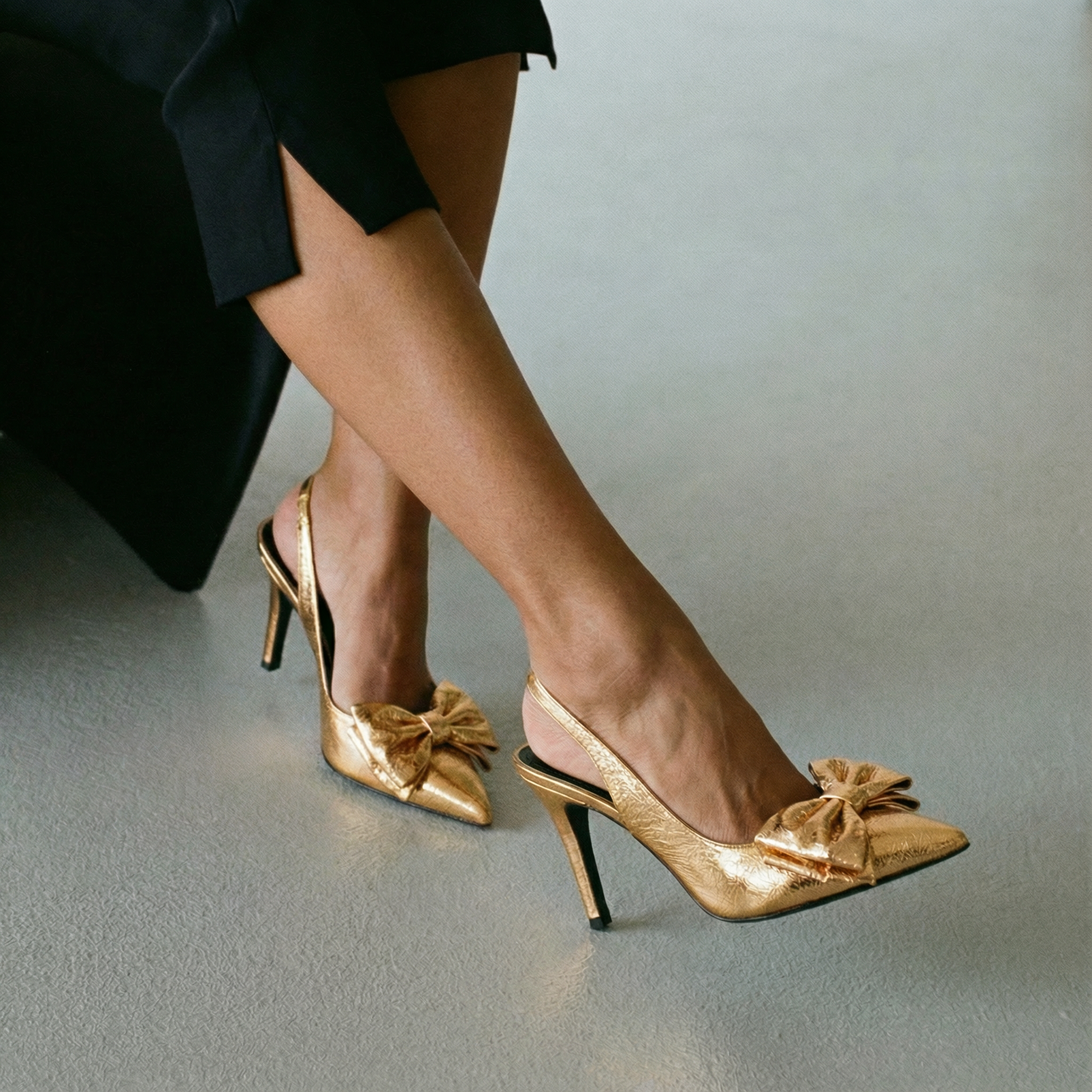 The Tessa Bow-Tie Slingback Heels