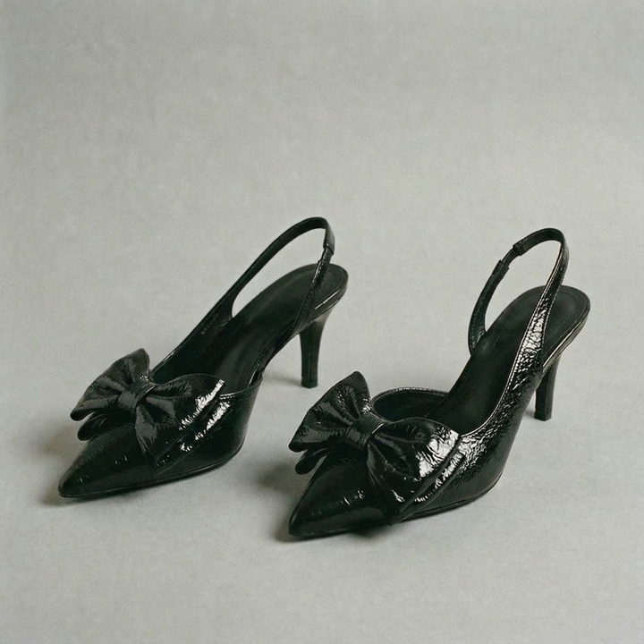 The Tessa Bow-Tie Slingback Heels