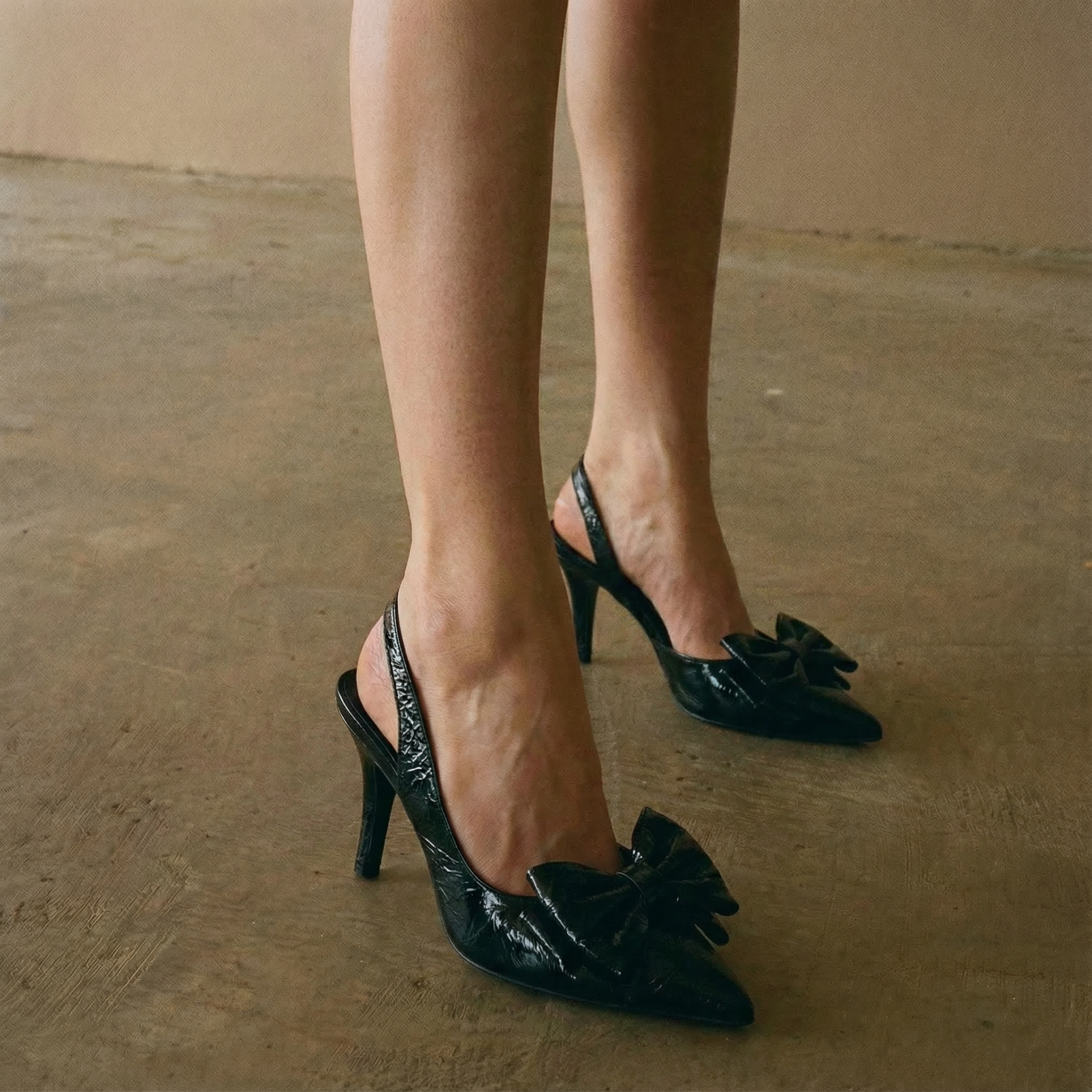 The Tessa Bow-Tie Slingback Heels