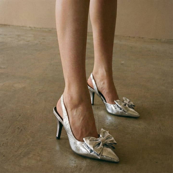 The Tessa Bow-Tie Slingback Heels