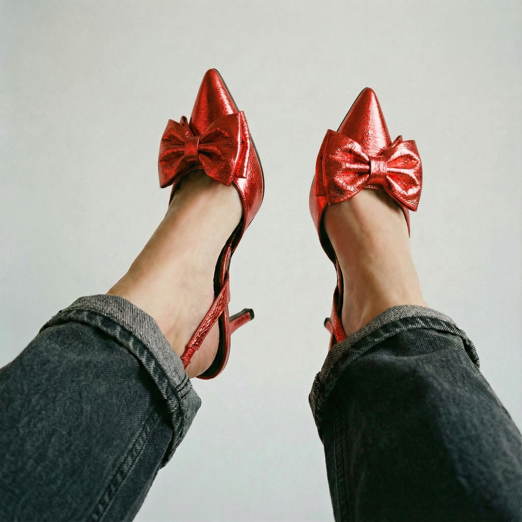 The Tessa Bow-Tie Slingback Heels