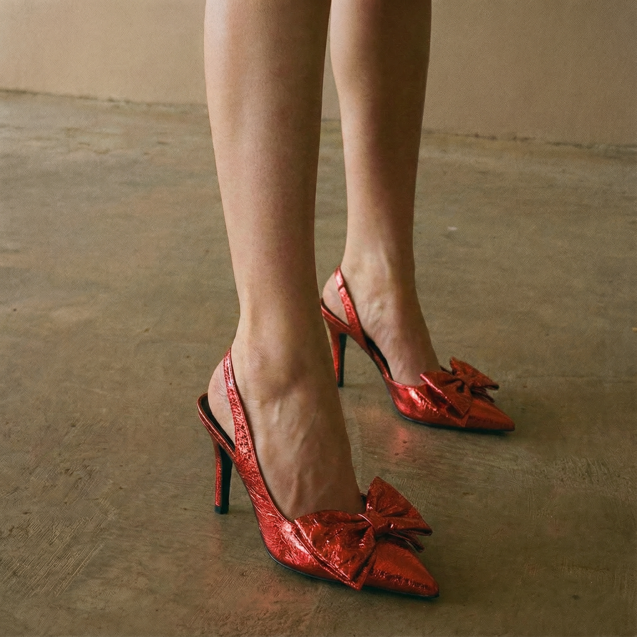 The Tessa Bow-Tie Slingback Heels