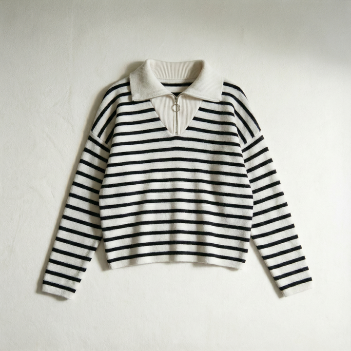 The Amalfi Quarter-Zip Knit Sweater