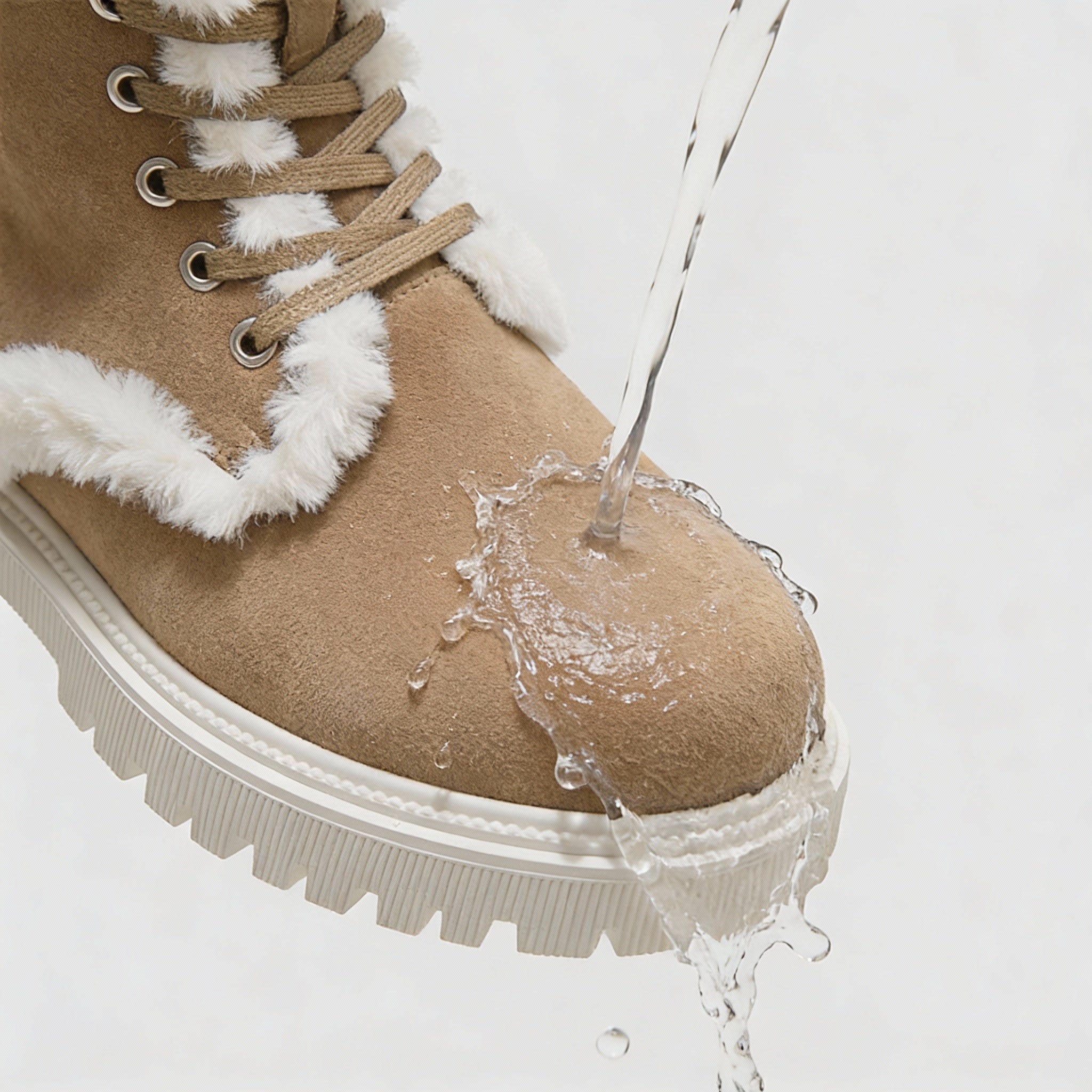 Faux Fur Water-Repellent Lightweight Warm Boots 