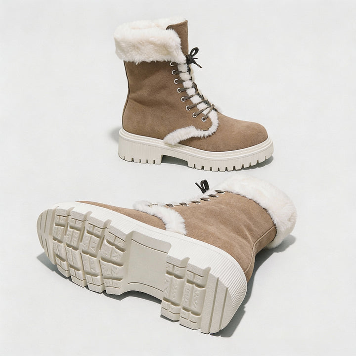 Faux Fur Water-Repellent Lightweight Warm Boots 