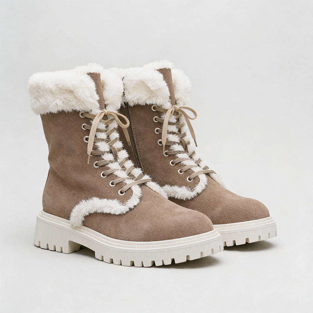 Faux Fur Water-Repellent Lightweight Warm Boots 