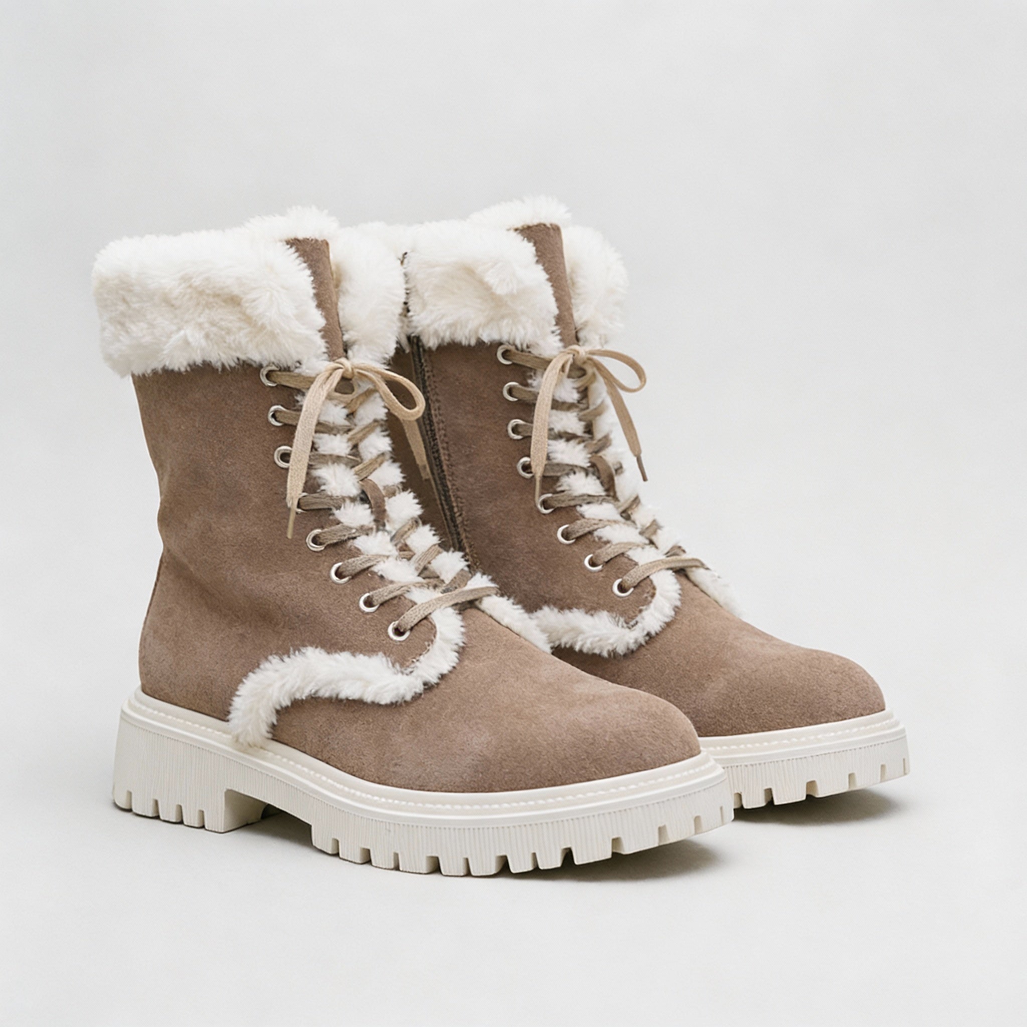 Faux Fur Water-Repellent Lightweight Warm Boots 