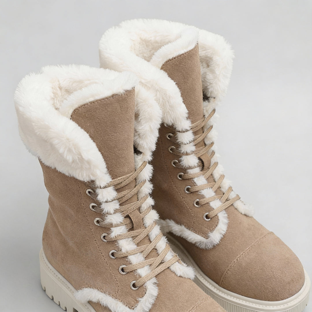 Faux Fur Water-Repellent Lightweight Warm Boots 