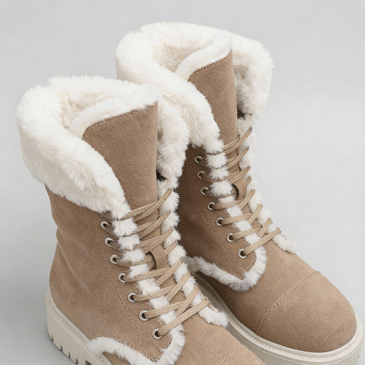 Faux Fur Water-Repellent Lightweight Warm Boots 