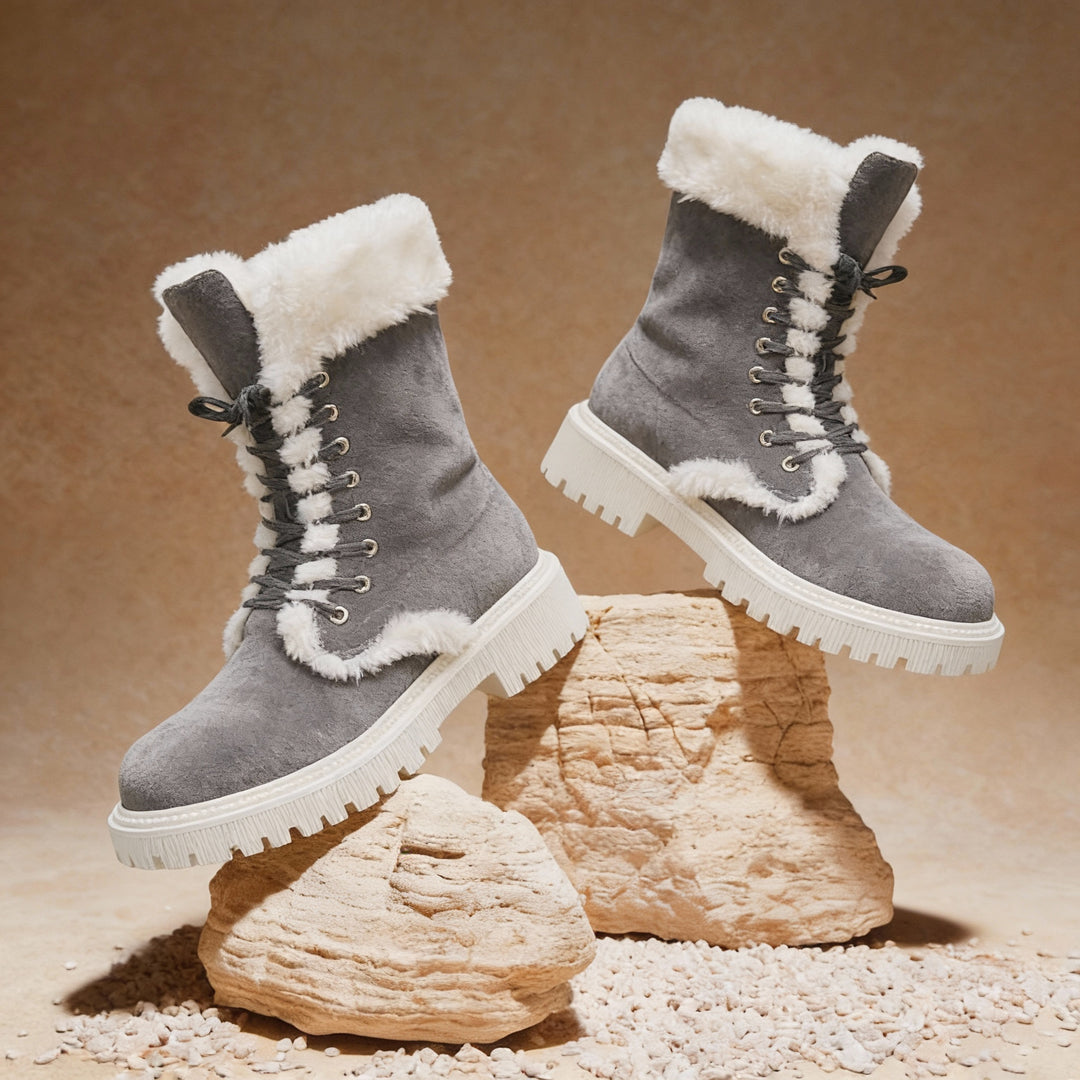 Faux Fur Water-Repellent Lightweight Warm Boots 