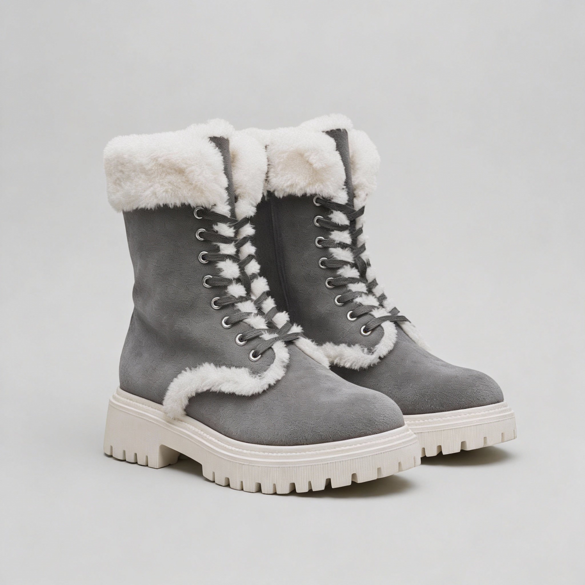 Faux Fur Water-Repellent Lightweight Warm Boots 