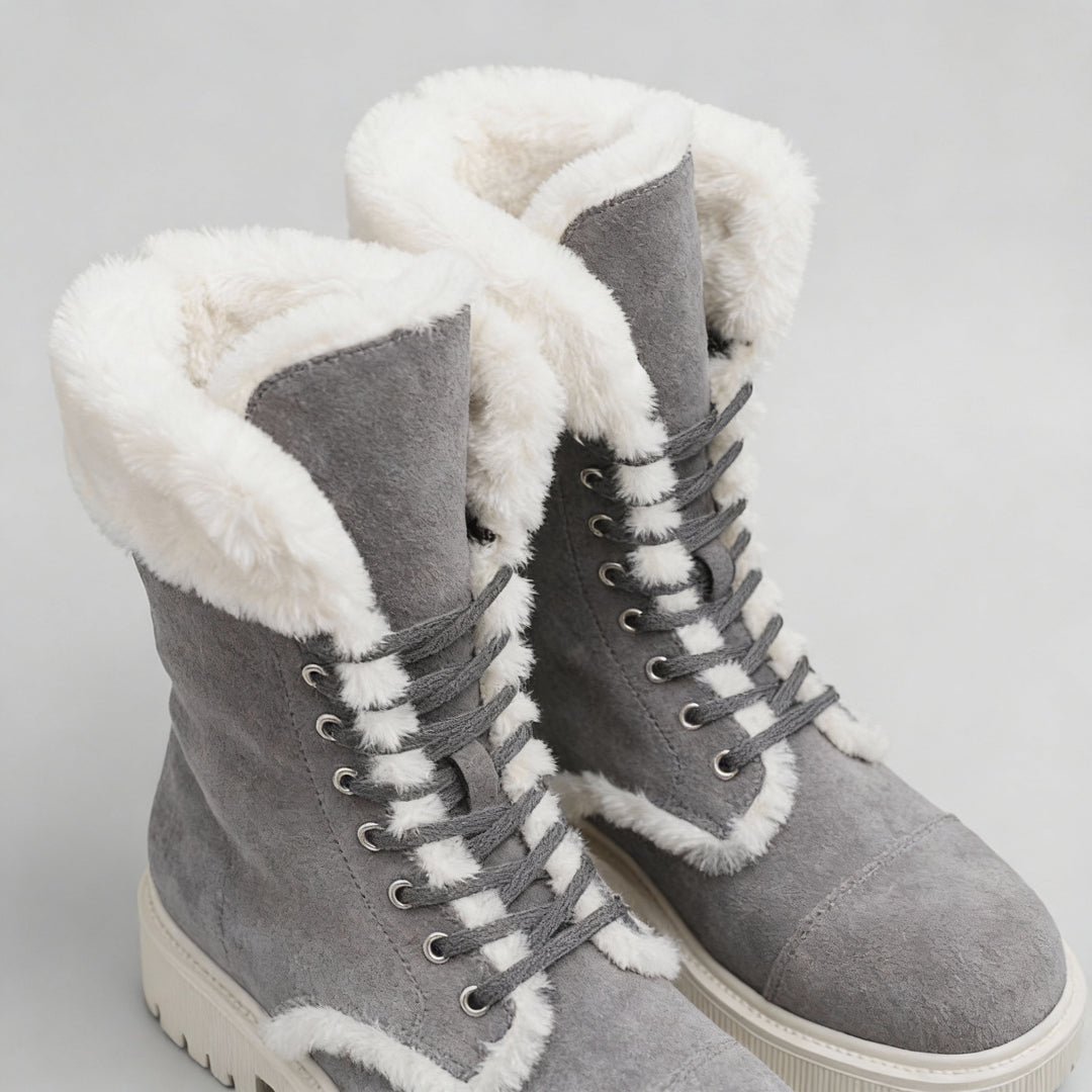 Faux Fur Water-Repellent Lightweight Warm Boots 