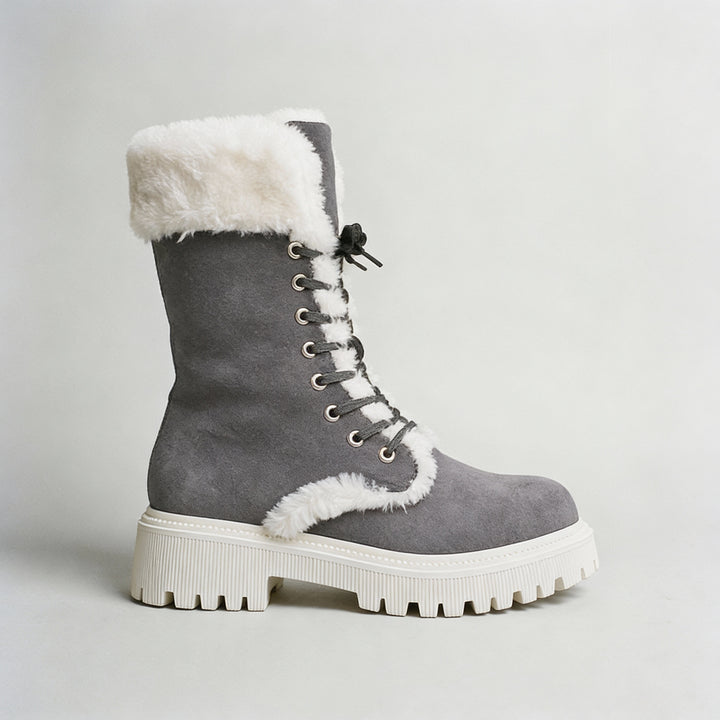 Faux Fur Water-Repellent Lightweight Warm Boots 