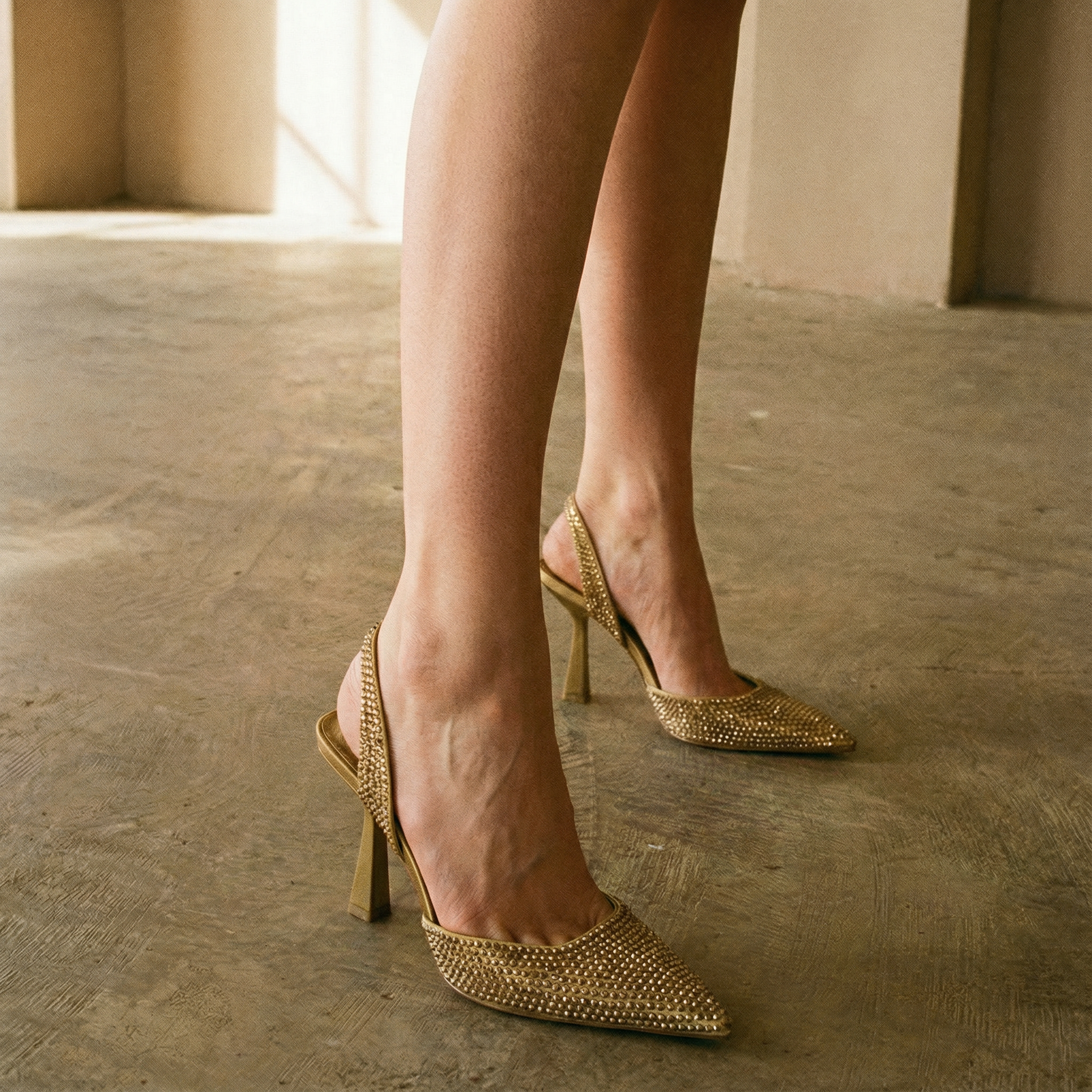 The Sabrina Diamond Slingback Heels