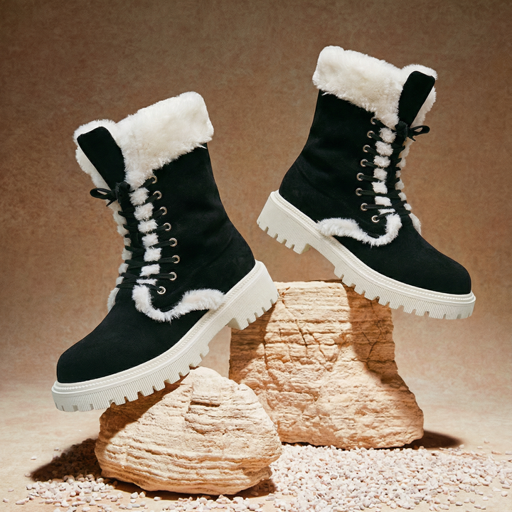Faux Fur Water-Repellent Lightweight Warm Boots 