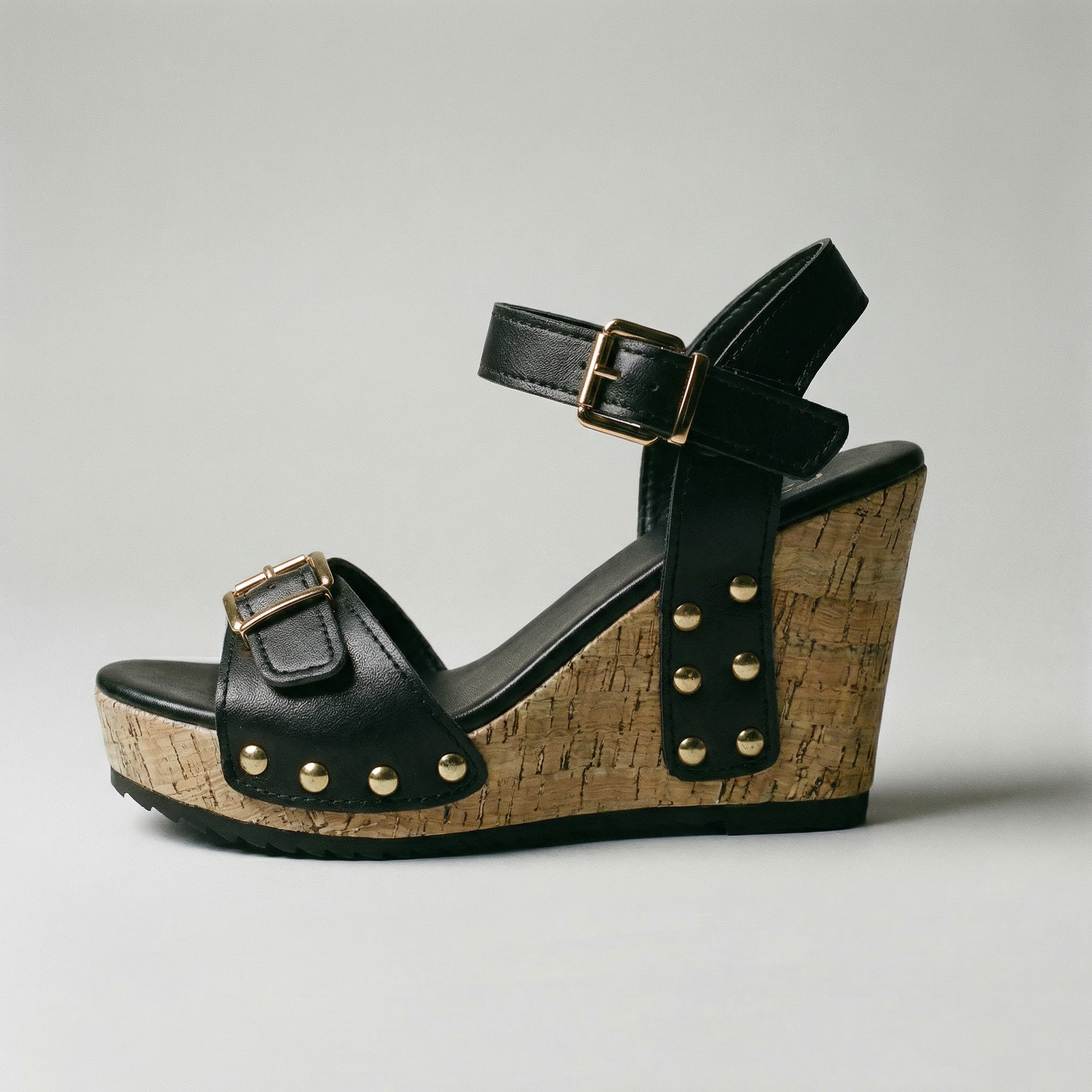 Santorini Studded Wedges
