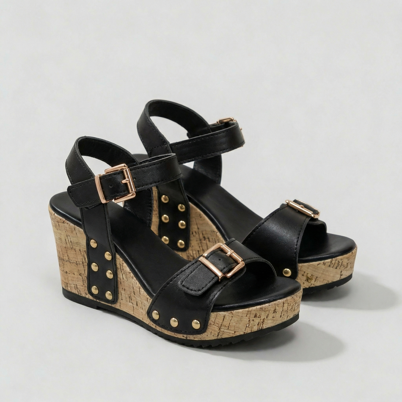 Santorini Studded Wedges