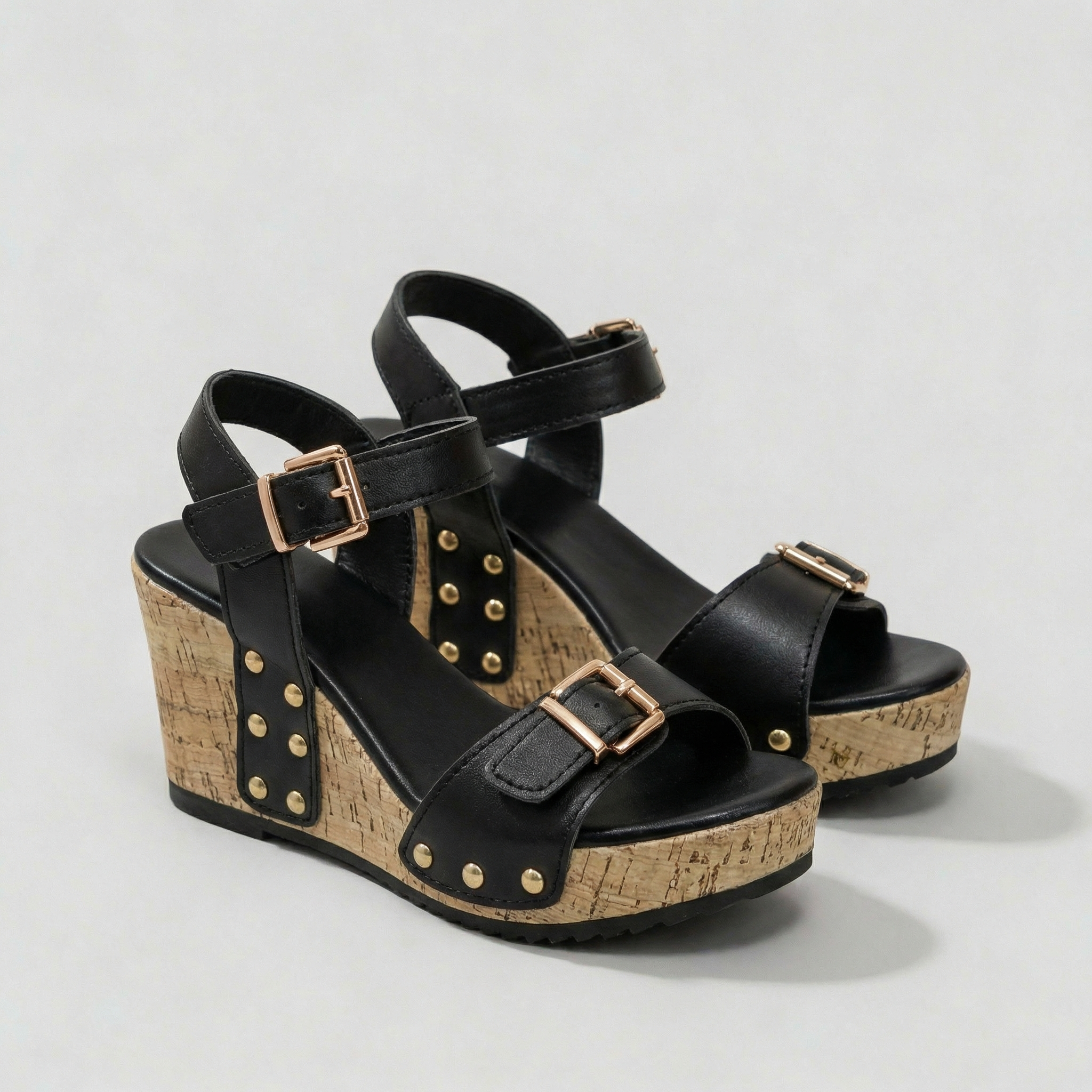 Santorini Studded Wedges