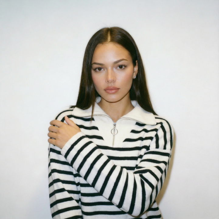 The Amalfi Quarter-Zip Knit Sweater