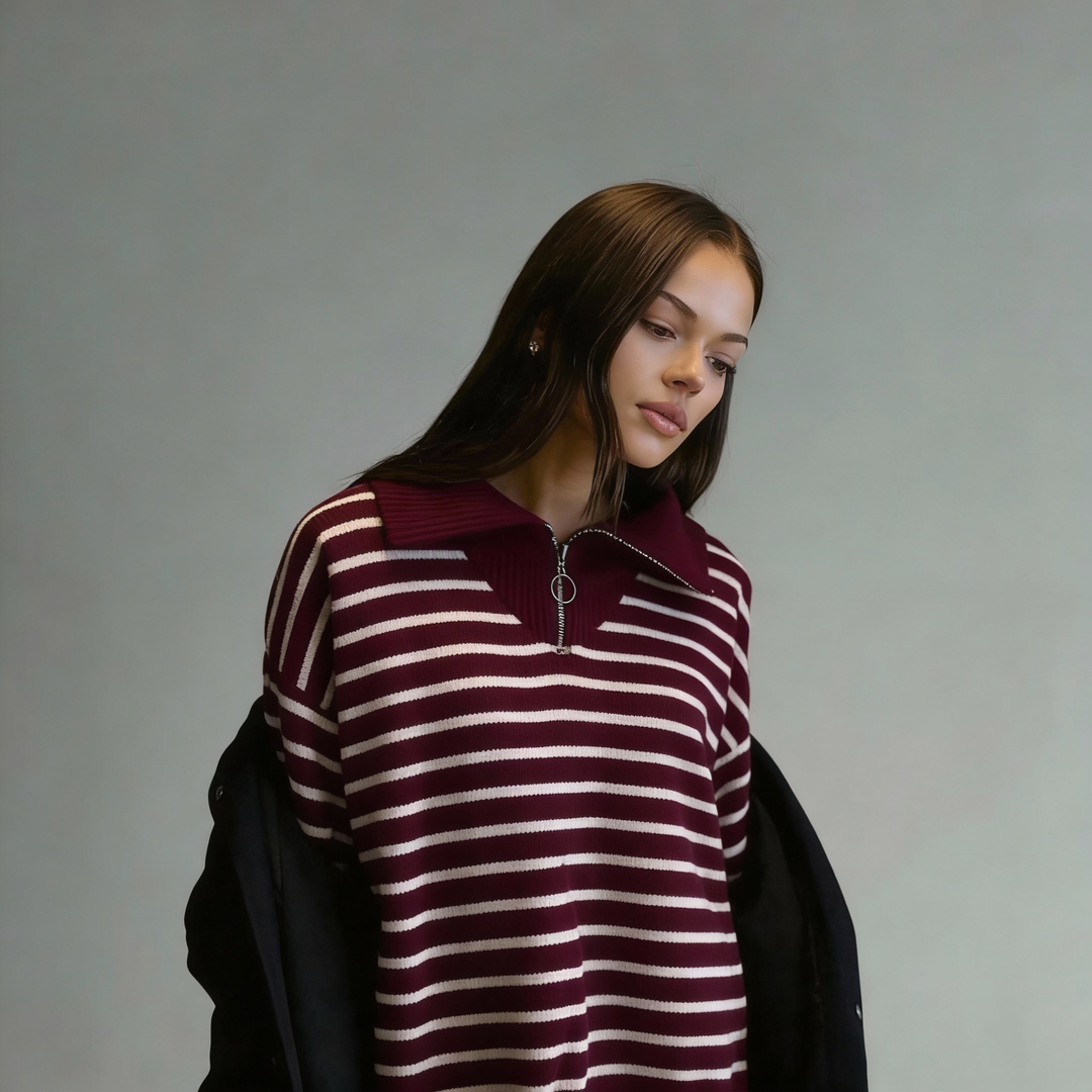 The Amalfi Quarter-Zip Knit Sweater