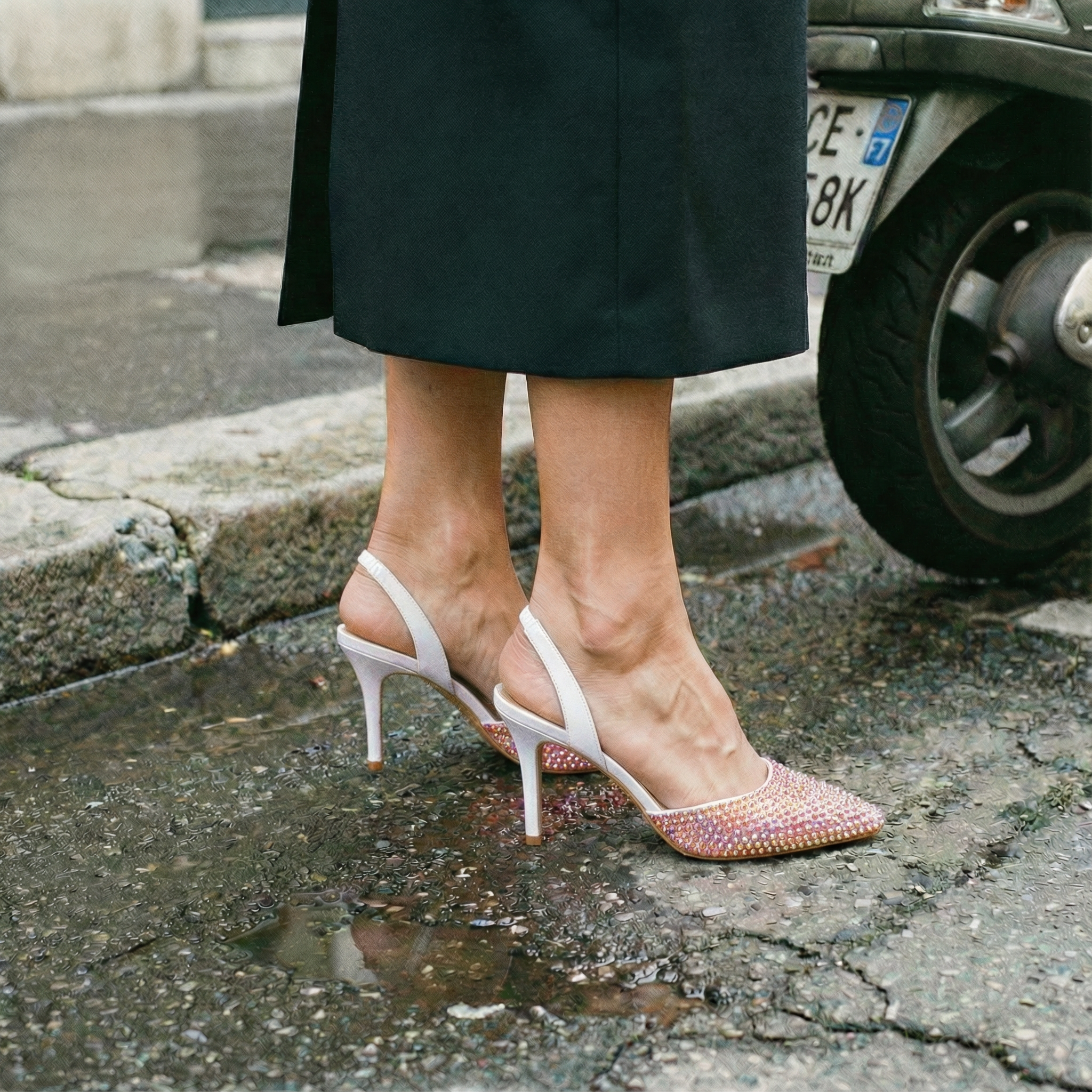 The Diamond Slingback Heels