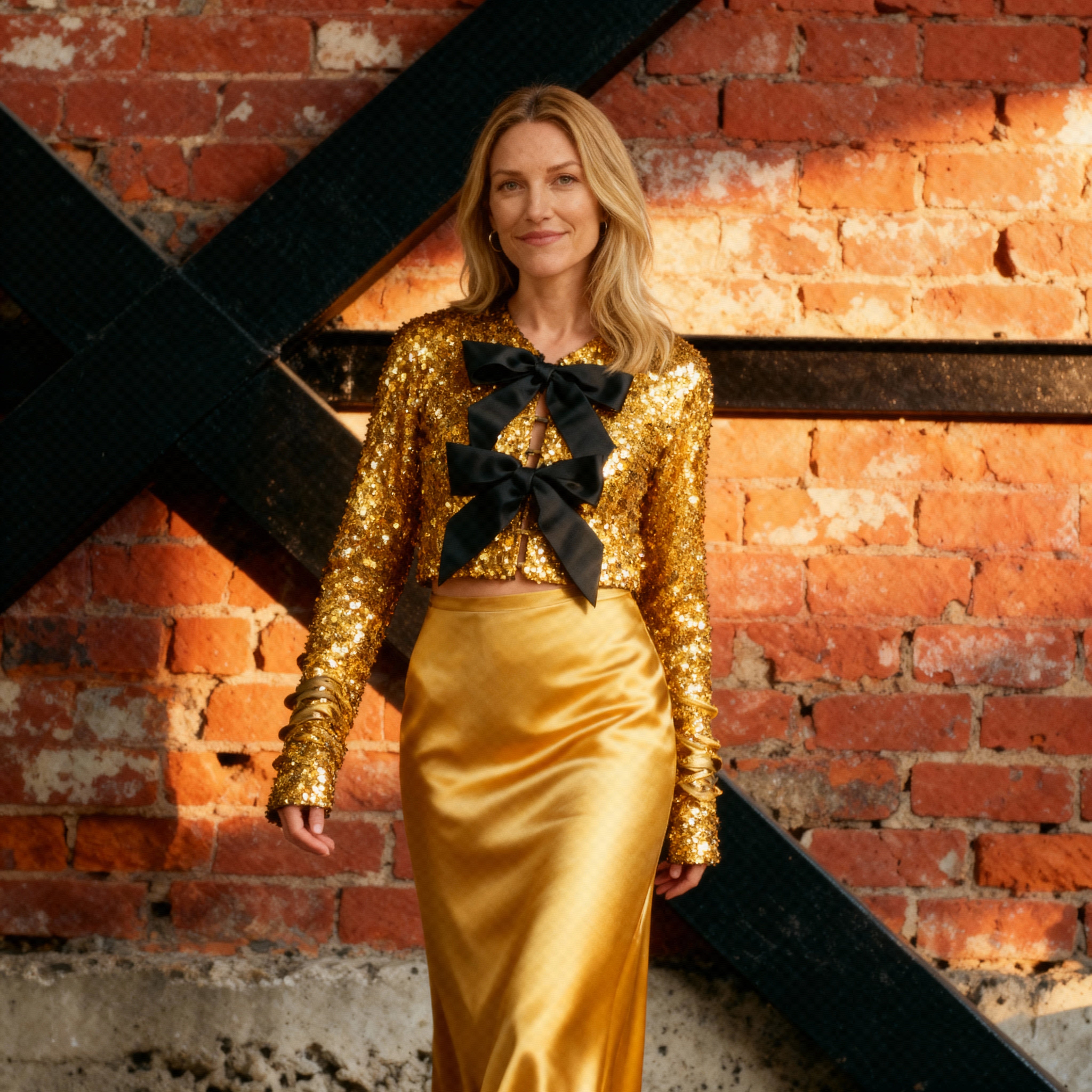 Twilight Bow Sequin Top