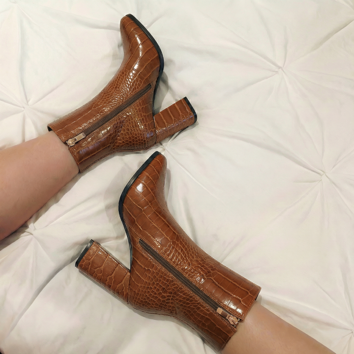 Midnight Croc Ankle Boots