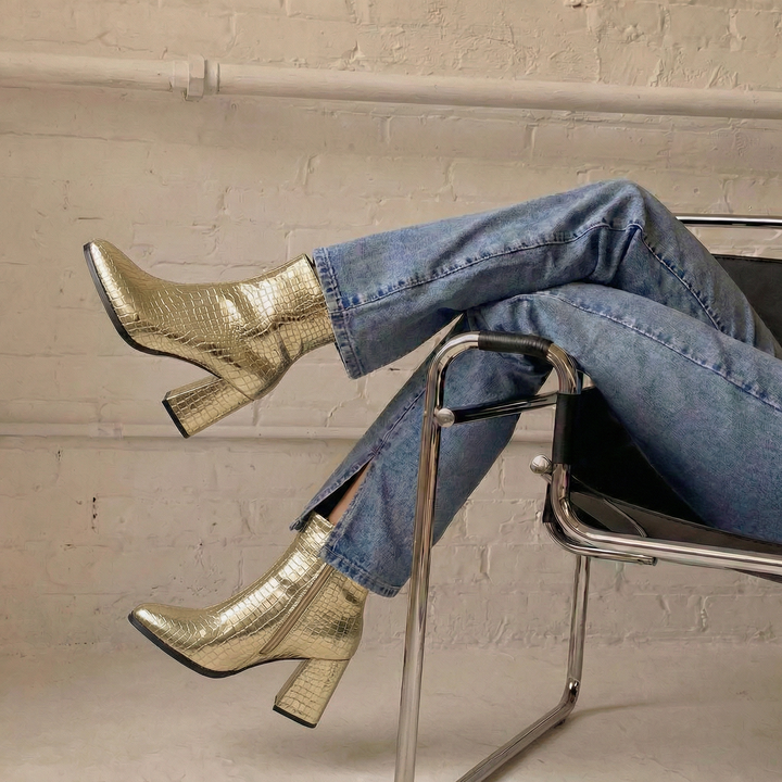 Midnight Croc Ankle Boots