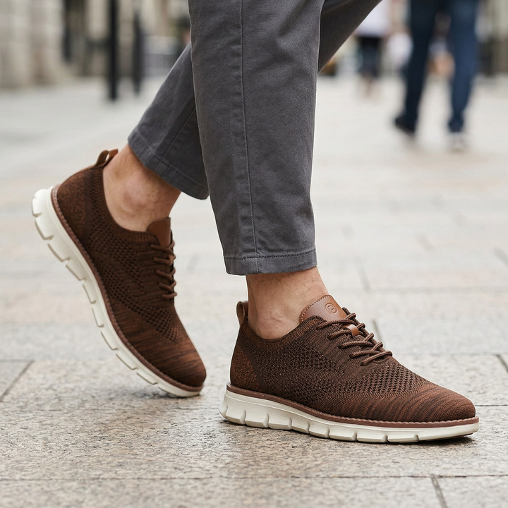 Hudson Leather Knit Sneakers