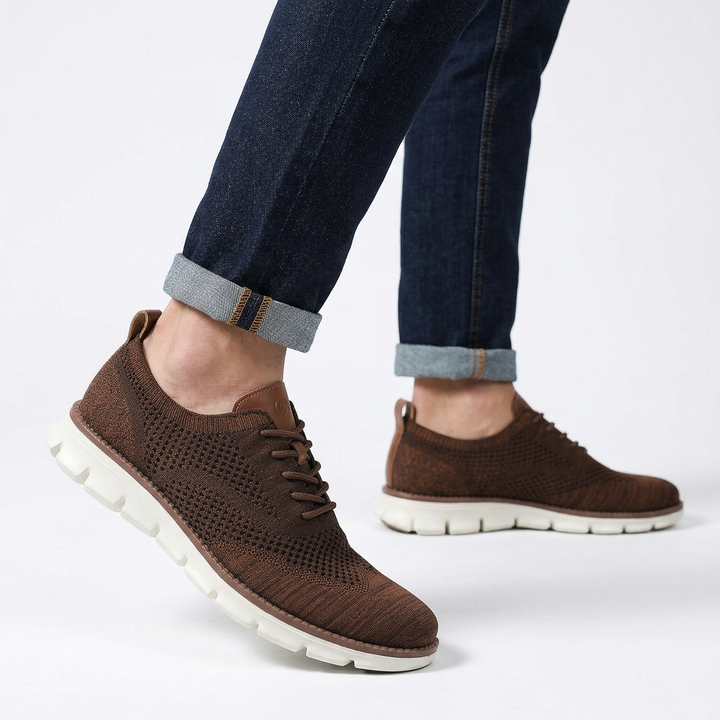 Hudson Leather Knit Sneakers