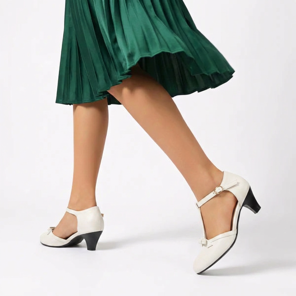 Scarlett Bow T-Strap Mary Jane Heels