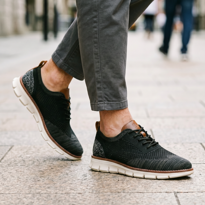 Hudson Leather Knit Sneakers
