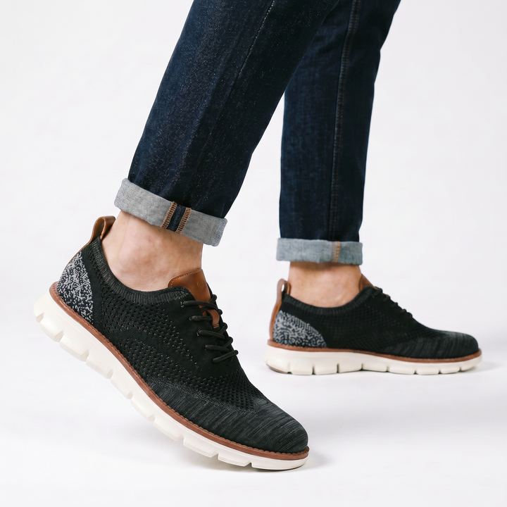 Hudson Leather Knit Sneakers