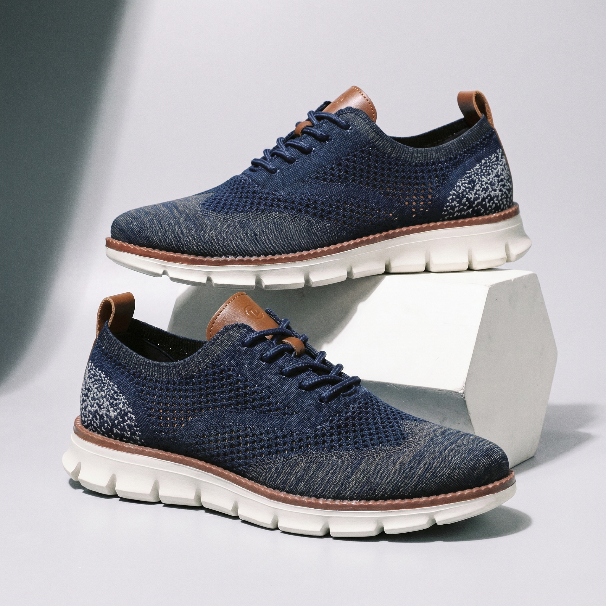Hudson Leather Knit Sneakers