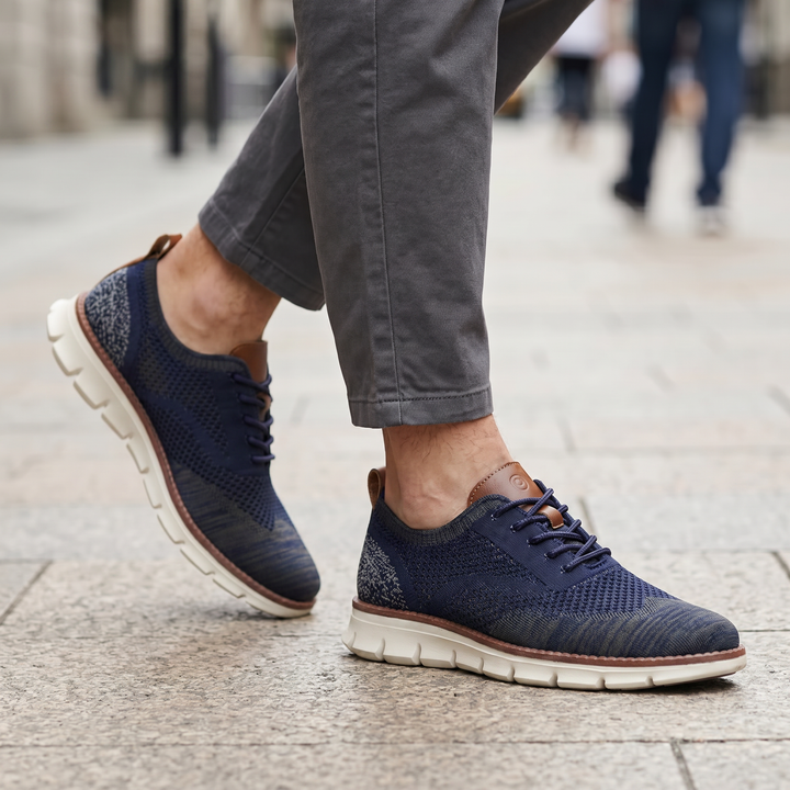 Hudson Leather Knit Sneakers
