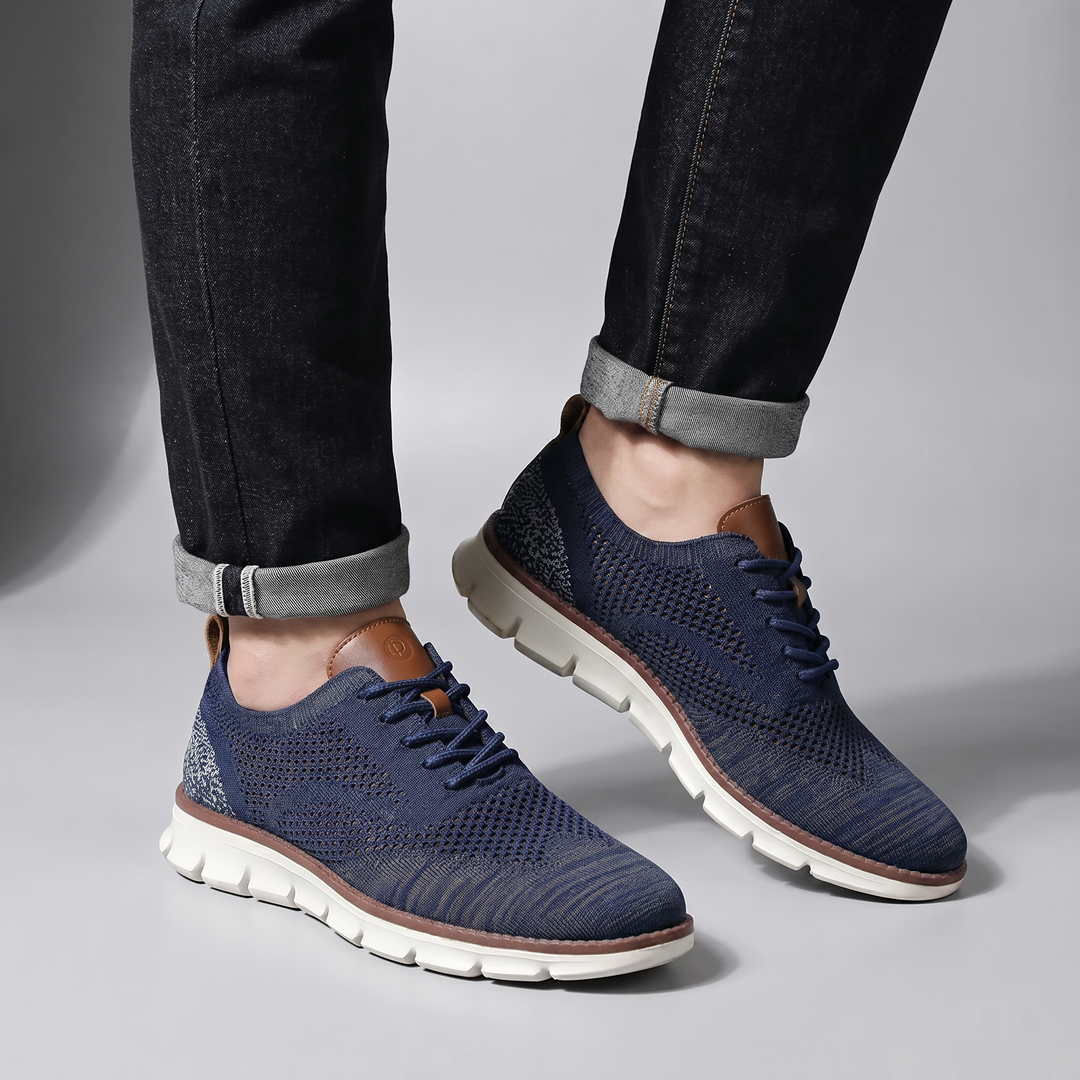 Hudson Leather Knit Sneakers