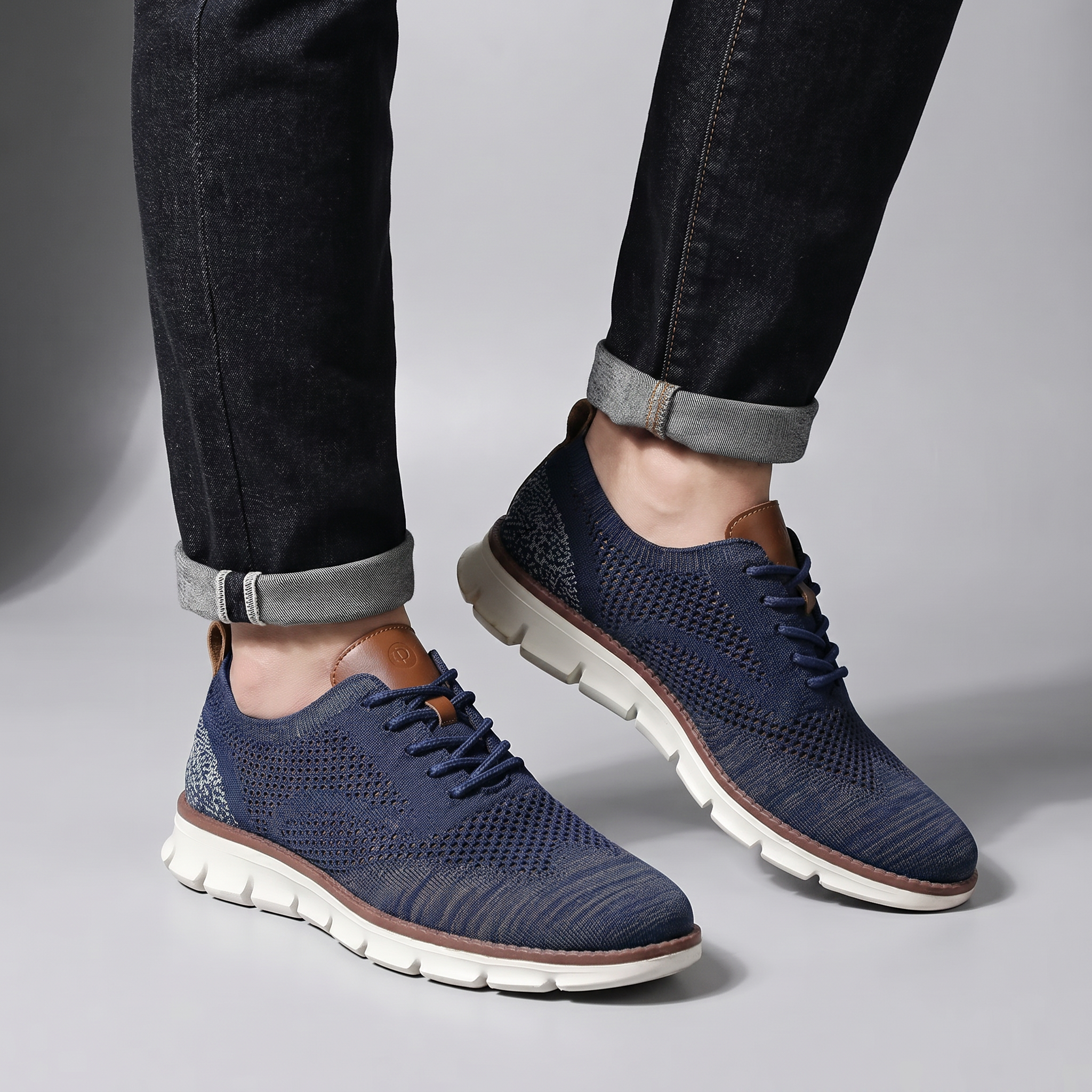 Hudson Leather Knit Sneakers