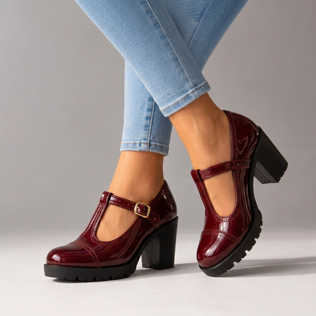Rosette Mary Jane Heels