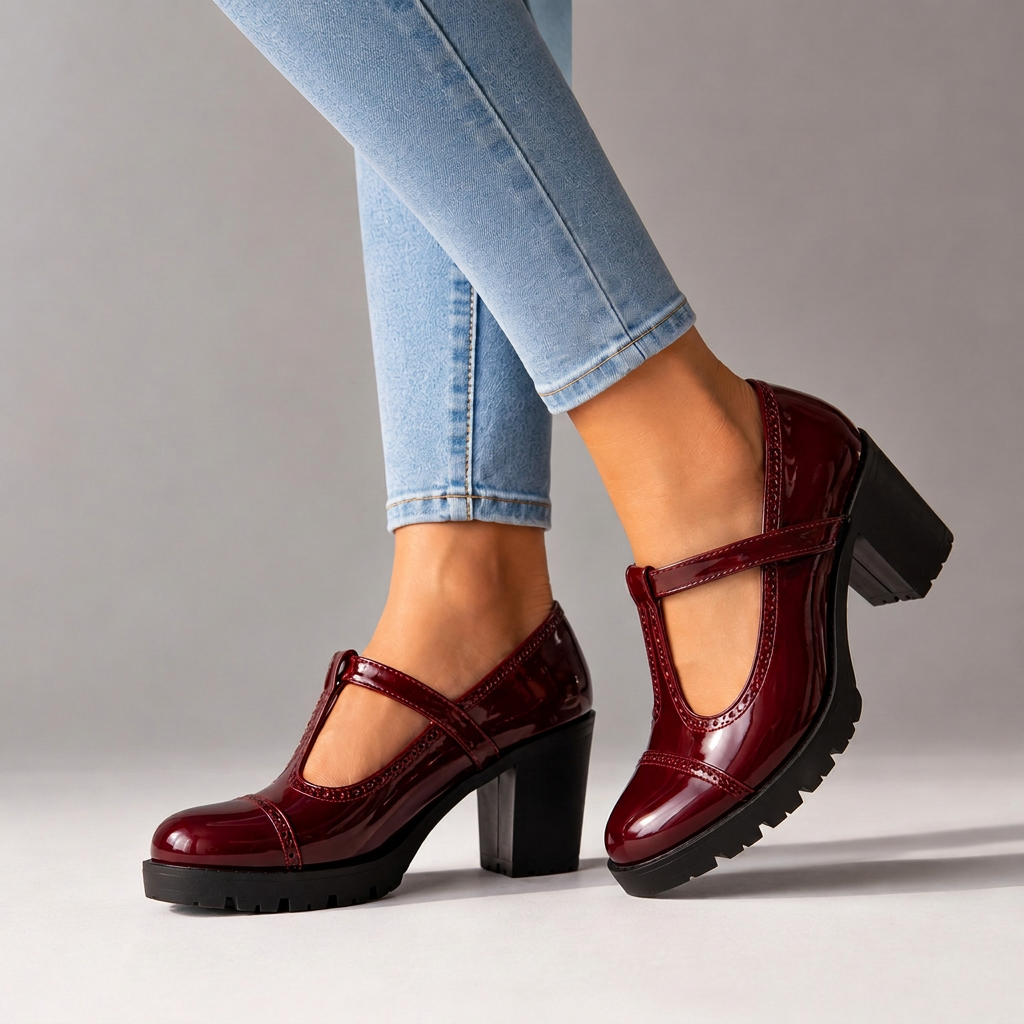 Rosette Mary Jane Heels
