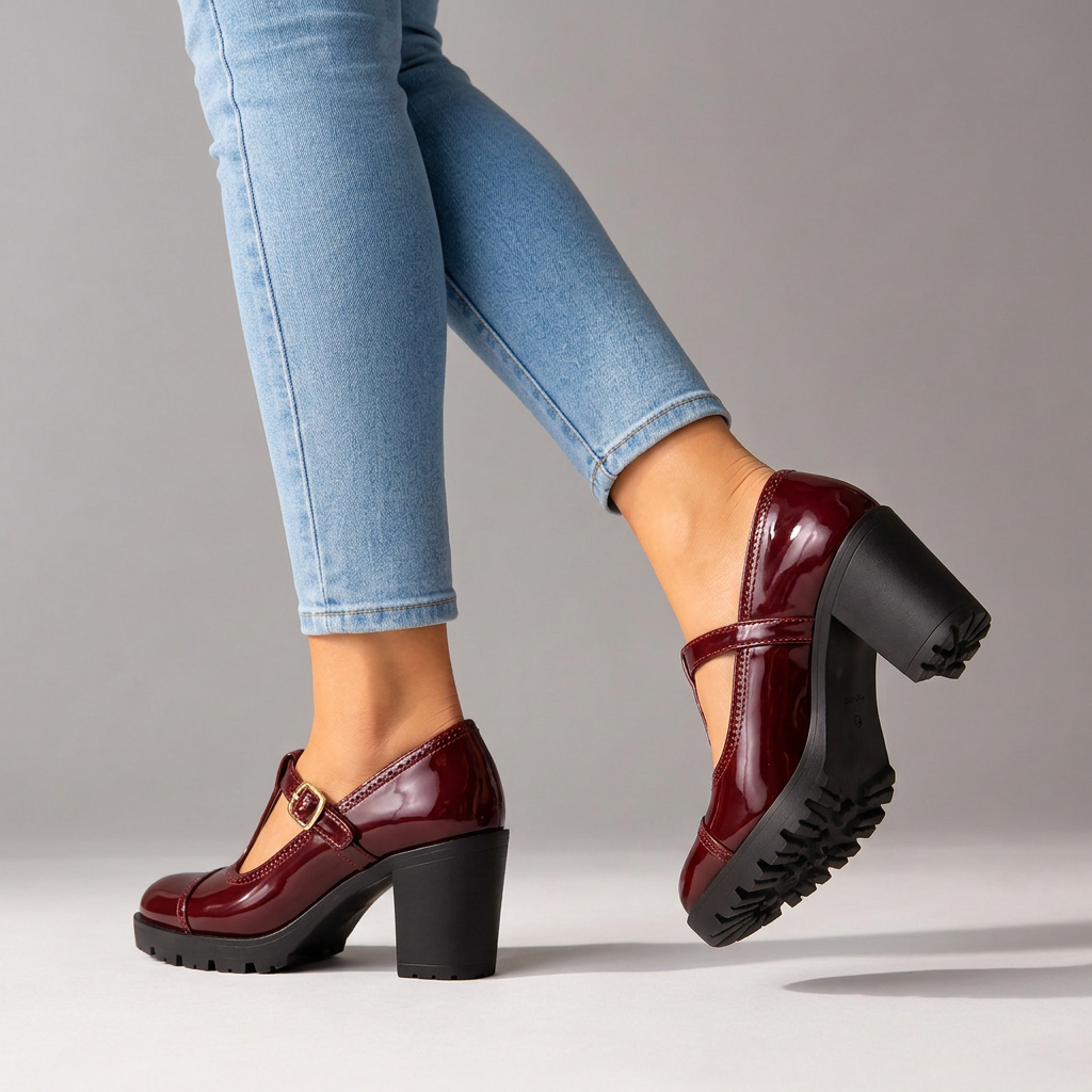 Rosette Mary Jane Heels