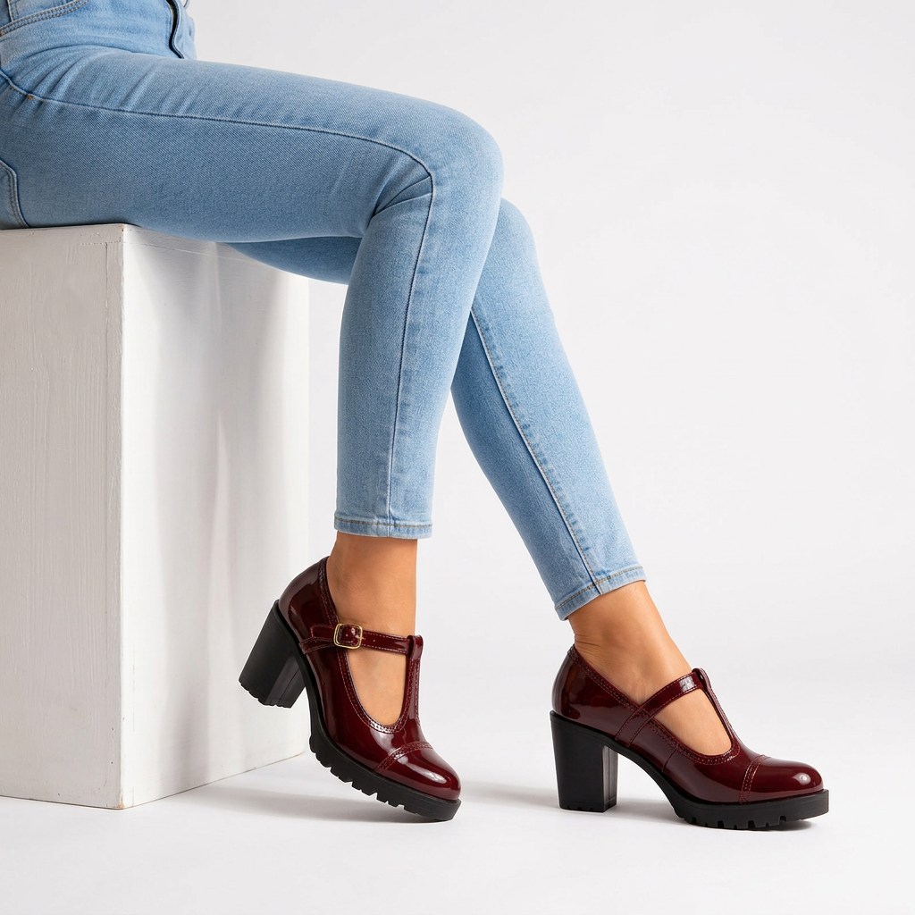 Rosette Mary Jane Heels