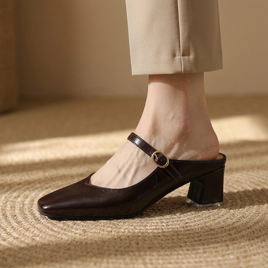 The Emilia Genuine Leather Mules