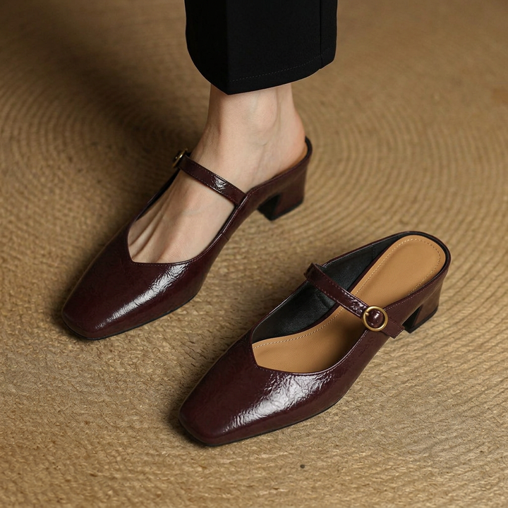The Emilia Genuine Leather Mules